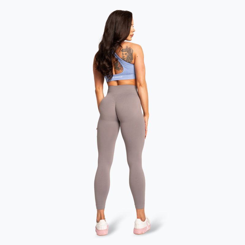 Legginsy damskie Gym Glamour Basic Scrunch grey 4