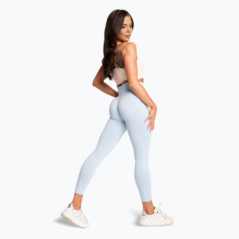 Legginsy damskie Gym Glamour Basic Scrunch blue 3