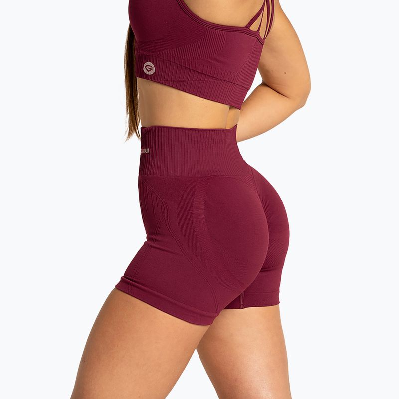 Spodenki treningowe damskie Gym Glamour Push Up 2.0 merlot 3