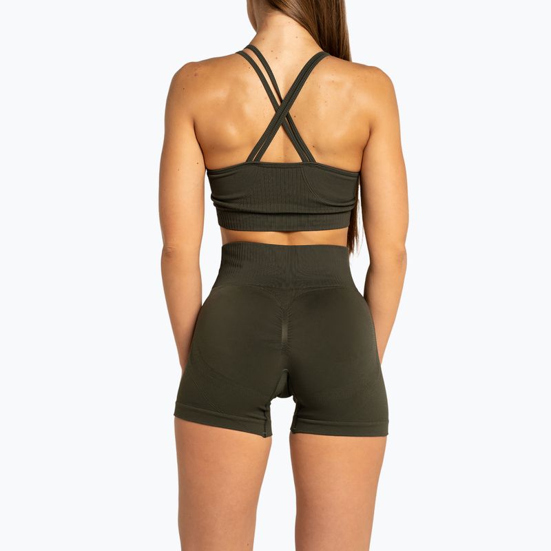 Spodenki treningowe damskie Gym Glamour Push Up 2.0 soldier 4