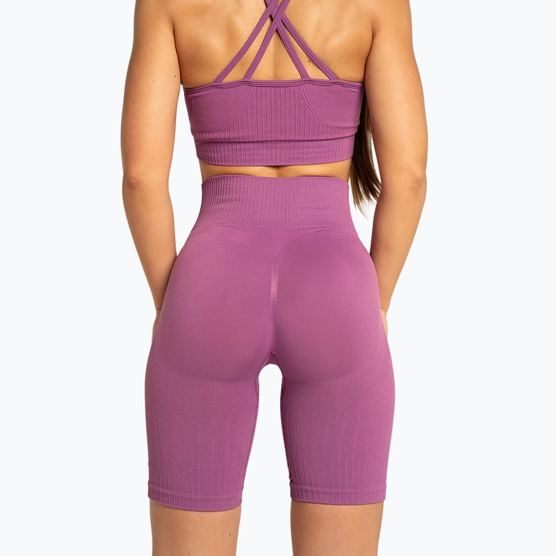 Spodenki bikery treningowe damskie Gym Glamour Push Up 2.0 merry berry 2