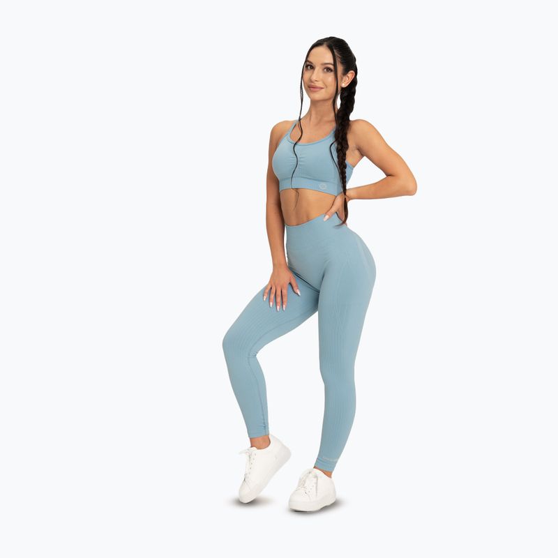 Legginsy damskie Gym Glamour Push Up 2.0 blue lagoon 2