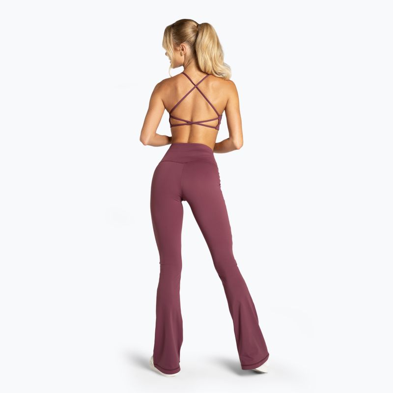 Legginsy damskie Gym Glamour Flare burgundy 3