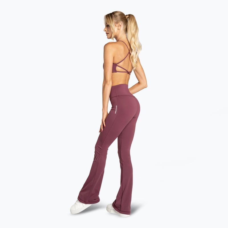 Legginsy damskie Gym Glamour Flare burgundy 5