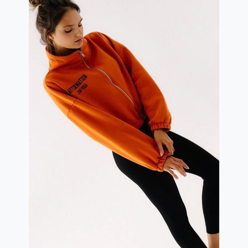 Bluza polarowa damska JoyInMe Zip Flow Sweatshirt pumpkin spice 6