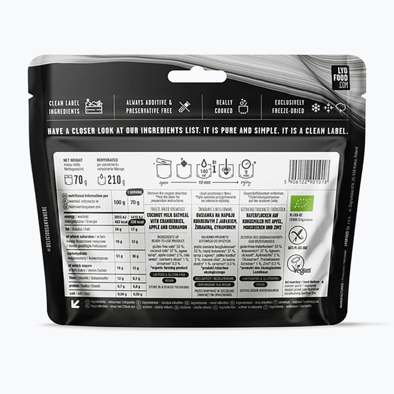 Żywność liofilizowana LYOFOOD Owsianka jabłkowo-cynamonowa 210 g 2