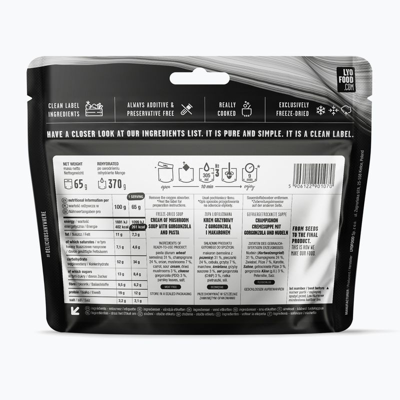 Żywność liofilizowana LYOFOOD Kremowa zupa cebulowo-porowa 60 g 2