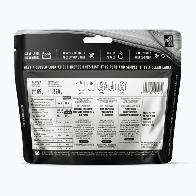 Żywność liofilizowana LYOFOOD Kremowa zupa grzybowa 65 g 2