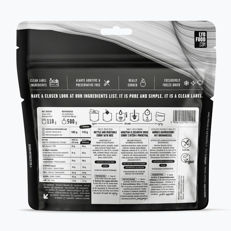 Żywność liofilizowana LYOFOOD Curry z pokrzywą 500 g 2