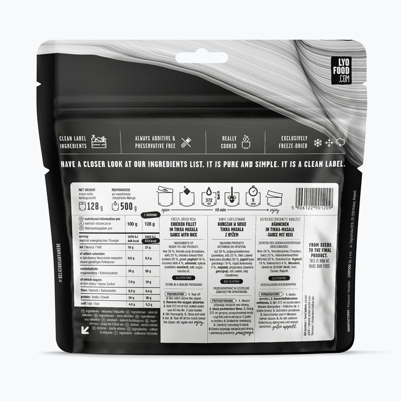 Żywność liofilizowana LYOFOOD Kurczak Tikka Masala 500 g 2