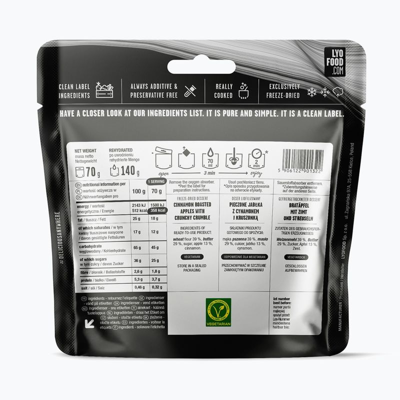 Żywność liofilizowana LYOFOOD Kruszonka z Jabłkiem 140 g 2