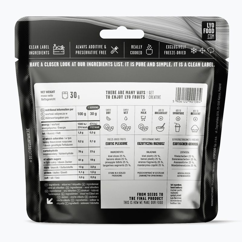 Żywność liofilizowana LYOFOOD Mieszanka owoców egzotycznych 30 g 2