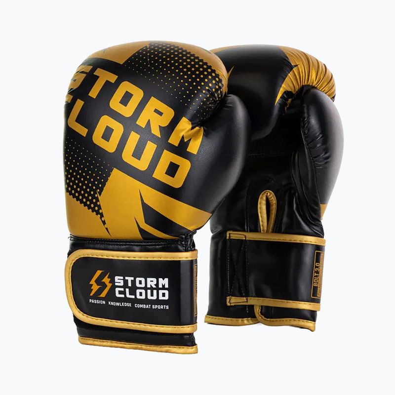 Rękawice bokserskie StormCloud Bolt 3.0 black/gold 2