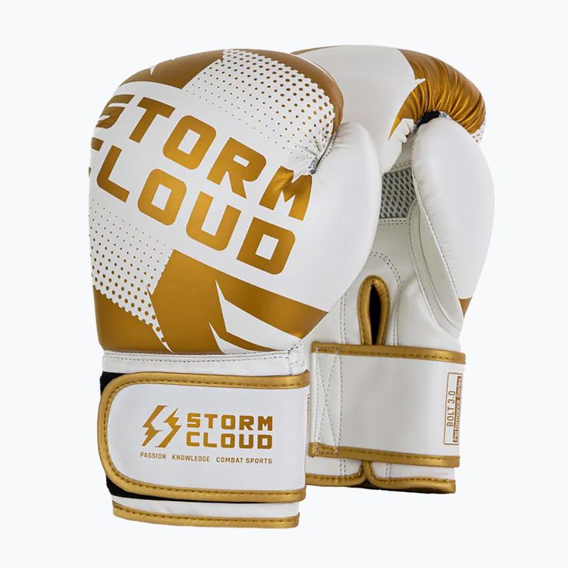Rękawice bokserskie StormCloud Bolt 3.0 white/gold 2