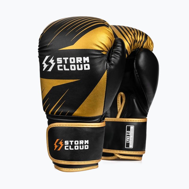 Rękawice bokserskie StormCloud Lynx 2.0 black/gold 2