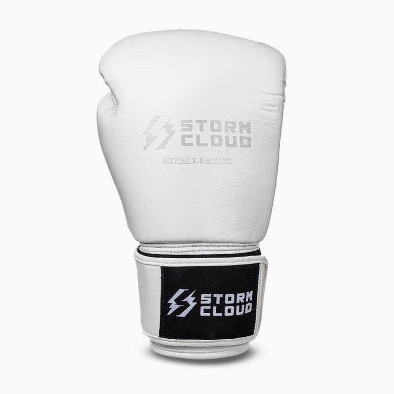 Rękawice bokserskie StormCloud Muay Thai Blizzard 2.0 white/silver 2