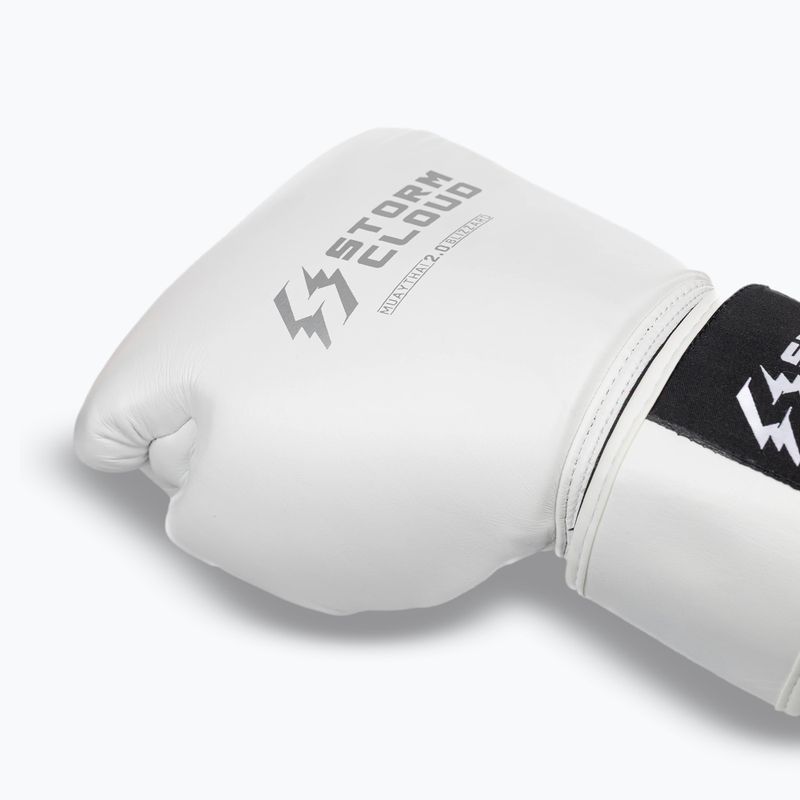 Rękawice bokserskie StormCloud Muay Thai Blizzard 2.0 white/silver 6