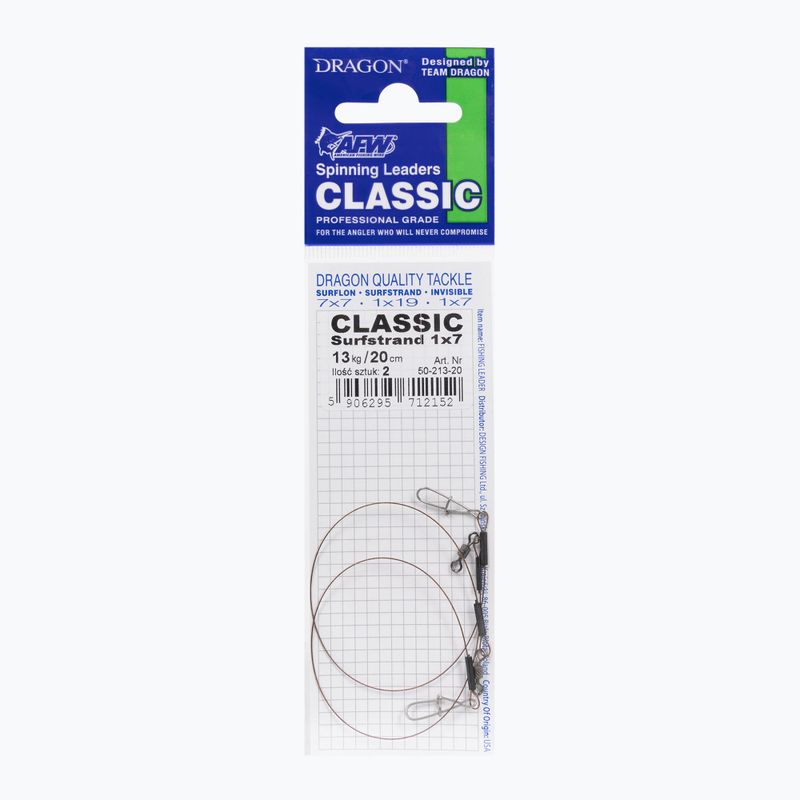 Przypon wędkarski DRAGON Fishing Wire 1x7 Classic 2 szt. 13 kg