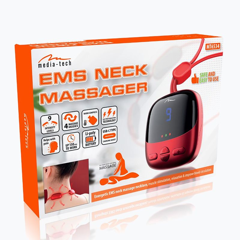 Masażer Media-Tech EMS Neck czerwony 5