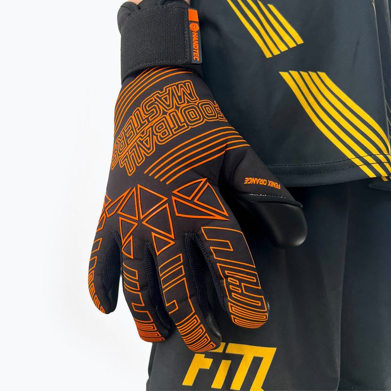 Rękawice bramkarskie dziecięce Football Masters Fenix orange fluo 3