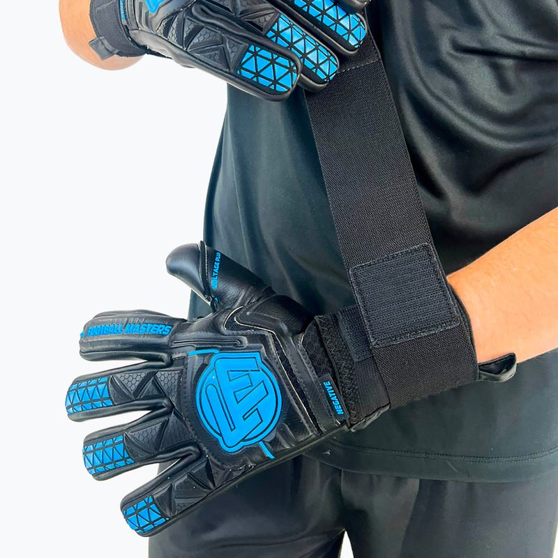 Rękawice bramkarskie Football Masters Voltage Plus NC black/blue 3