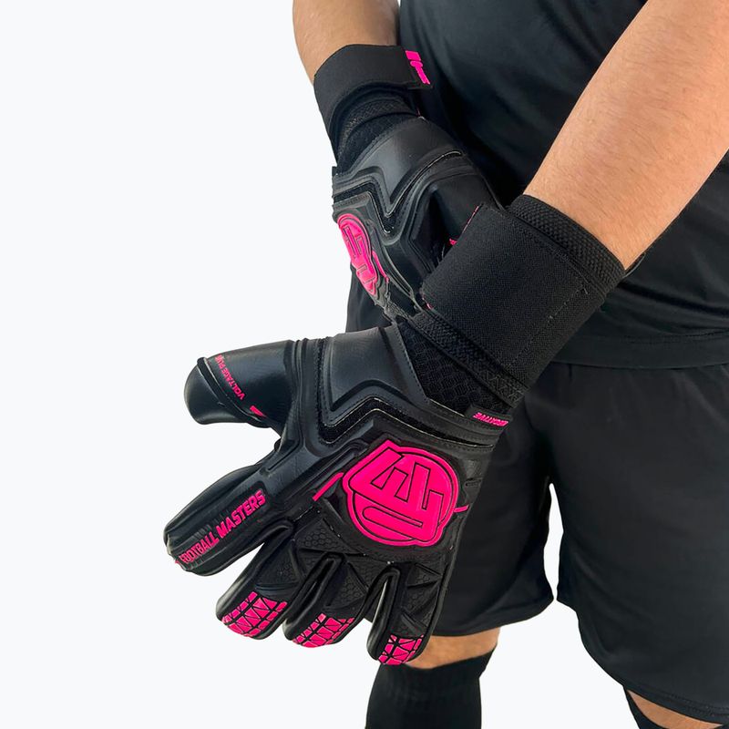 Rękawice bramkarskie Football Masters Voltage Plus NC black/pink 4