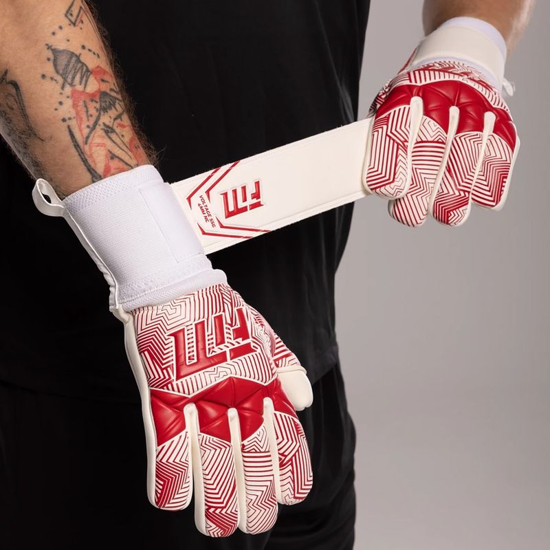 Rękawice bramkarskie Football Masters Varis X NC white/red 7