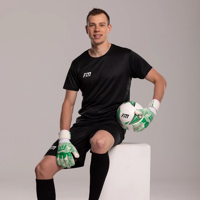 Rękawice bramkarskie Football Masters Varis X NC white/green 2