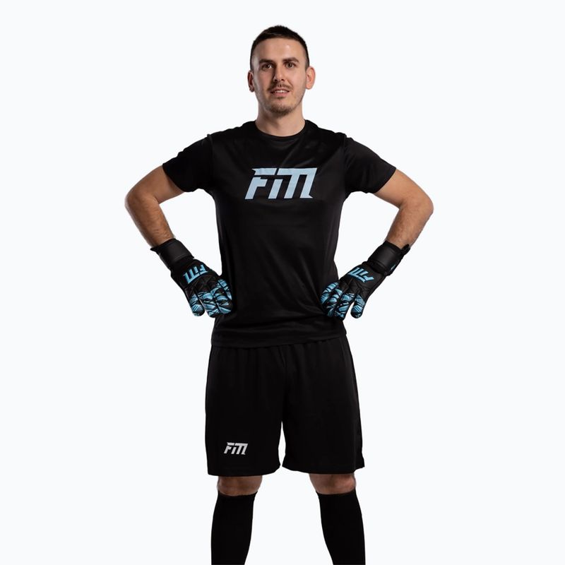 Rękawice bramkarskie Football Masters Invictus X Training black/blue 3