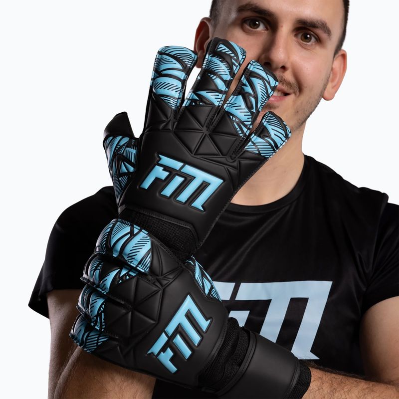 Rękawice bramkarskie Football Masters Invictus X Training black/blue 5