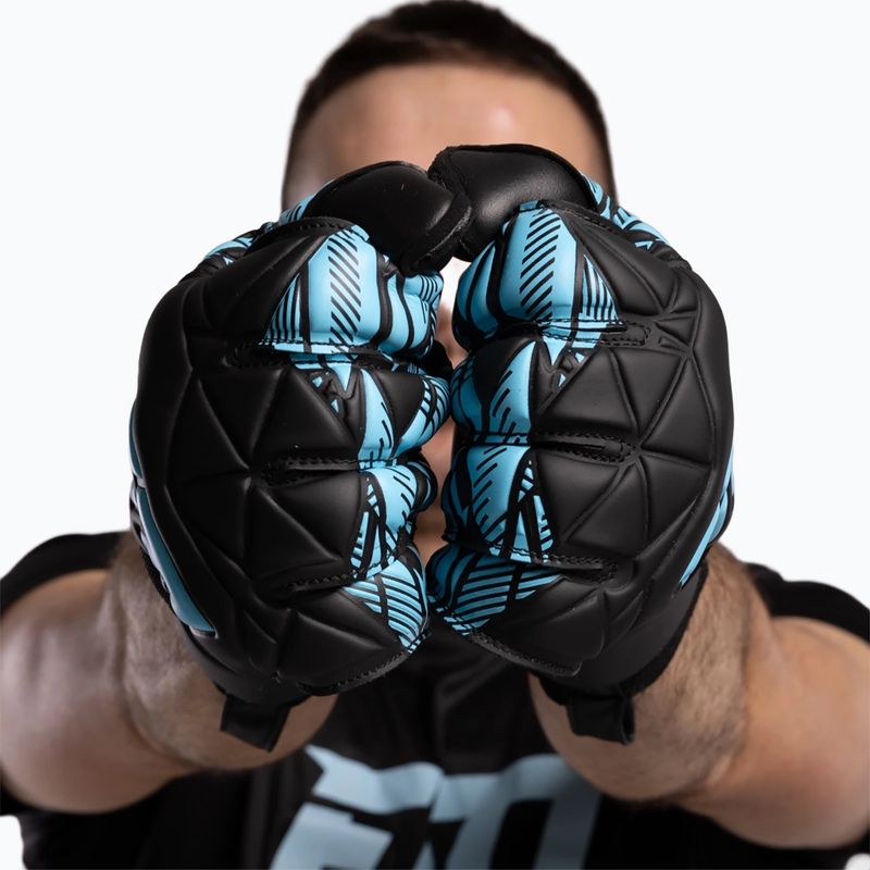 Rękawice bramkarskie Football Masters Invictus X Training black/blue 9