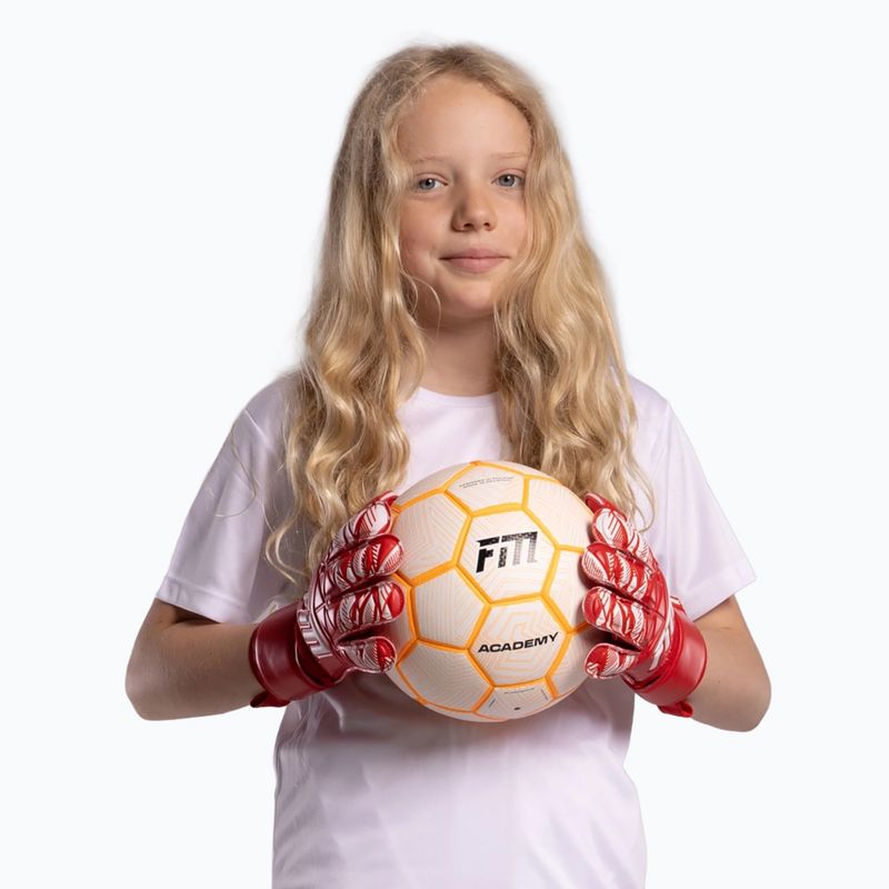 Rękawice bramkarskie dziecięce Football Masters Invictus X Jr rose 3