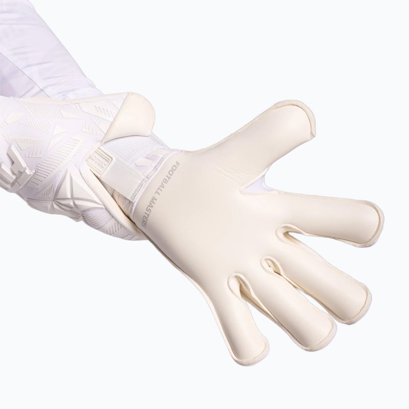 Rękawice bramkarskie Football Masters Invictus X PRO all white 5