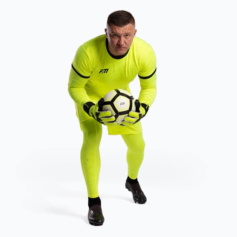 Rękawice bramkarskie Football Masters Invictus X PRO yellow fluo 3