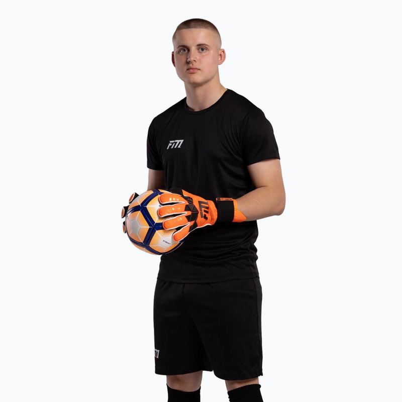 Rękawice bramkarskie Football Masters Invictus X PRO orange fluo 2