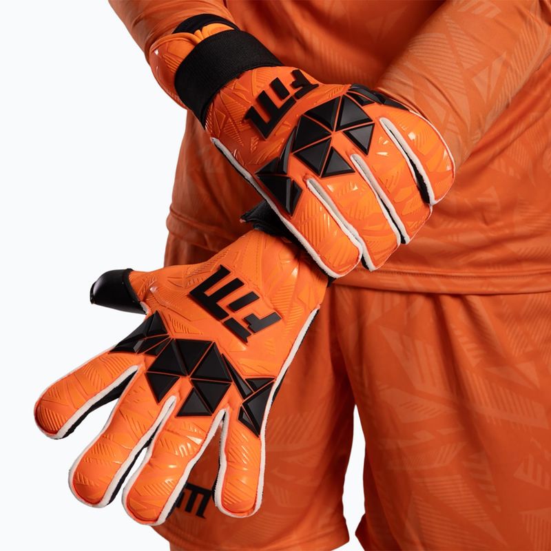 Rękawice bramkarskie Football Masters Invictus X PRO orange fluo 8