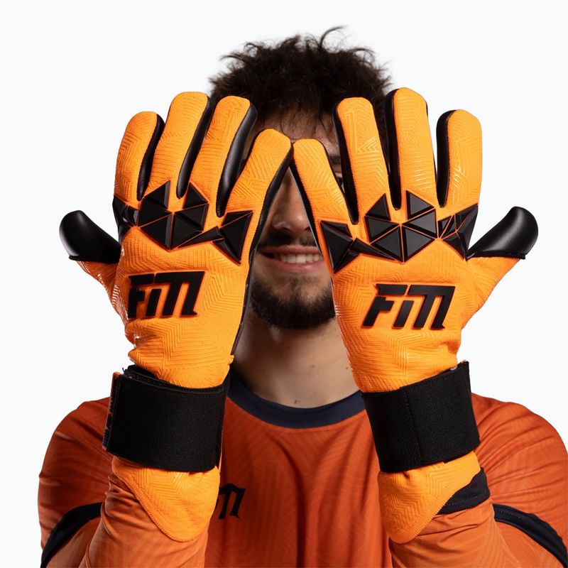 Rękawice bramkarskie Football Masters Varis X PRO orange fluo 4