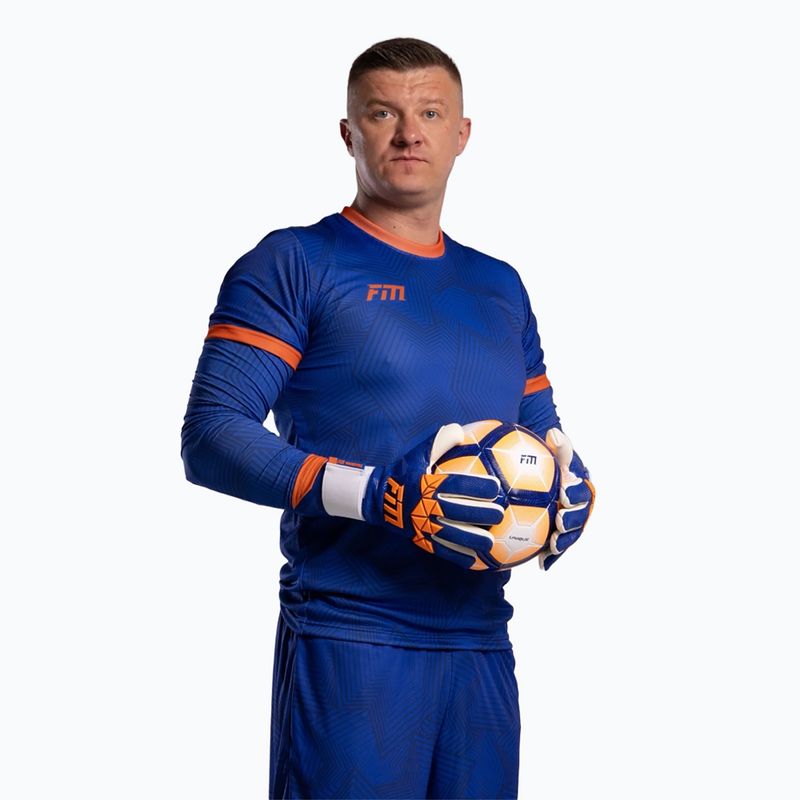 Rękawice bramkarskie Football Masters Varis X PRO blue/orange 2