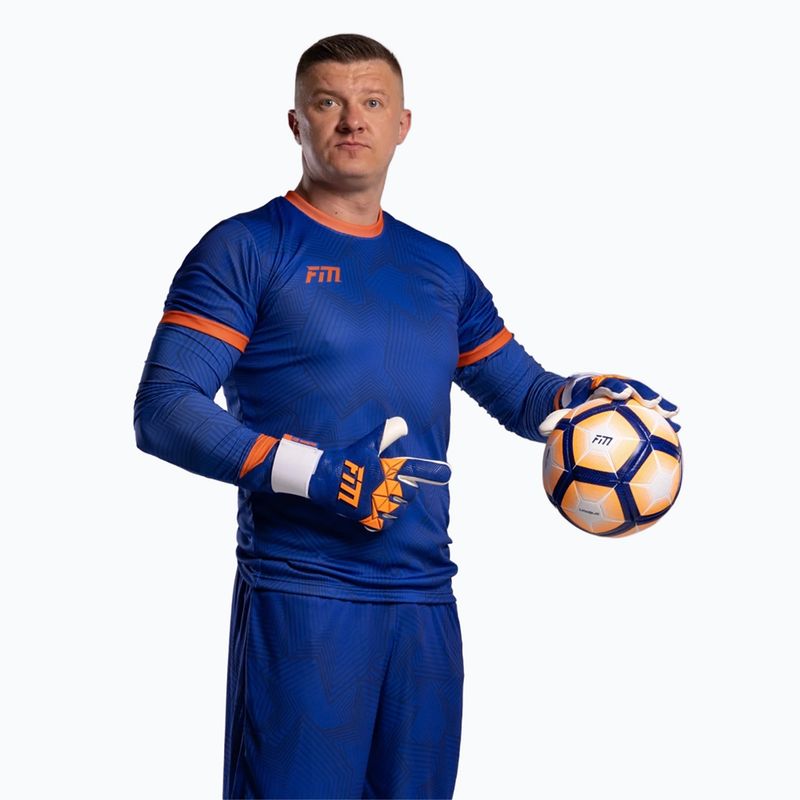 Rękawice bramkarskie Football Masters Varis X PRO blue/orange 3