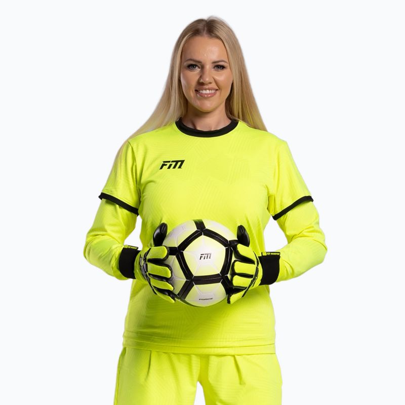 Rękawice bramkarskie Football Masters Varis X PRO yellow fluo 3