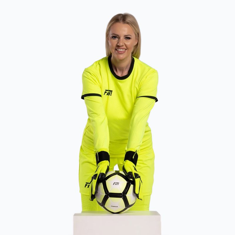 Rękawice bramkarskie Football Masters Varis X PRO yellow fluo 4