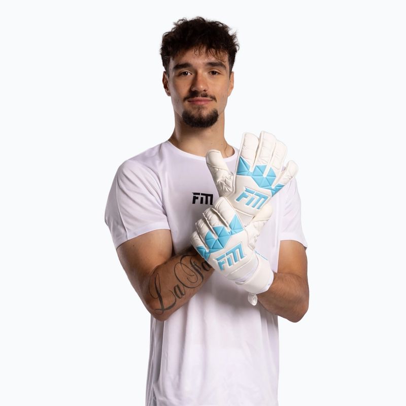 Rękawice bramkarskie Football Masters Invictus X white/blue 2