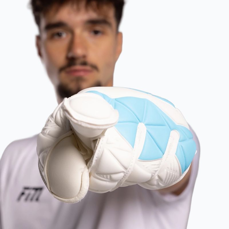Rękawice bramkarskie Football Masters Invictus X white/blue 3