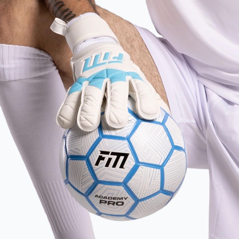 Rękawice bramkarskie Football Masters Invictus X white/blue 9