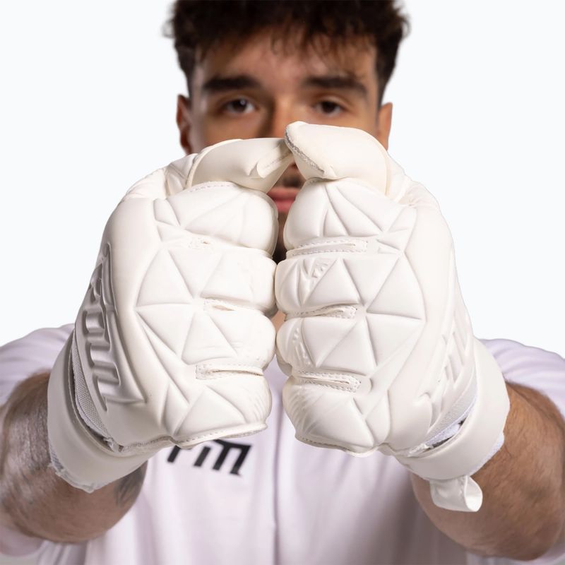 Rękawice bramkarskie Football Masters Invictus X all white 8