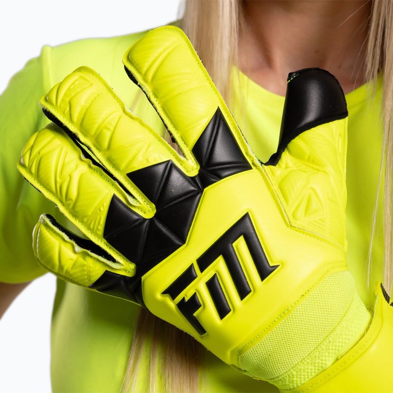 Rękawice bramkarskie Football Masters Invictus X yellow fluo 5