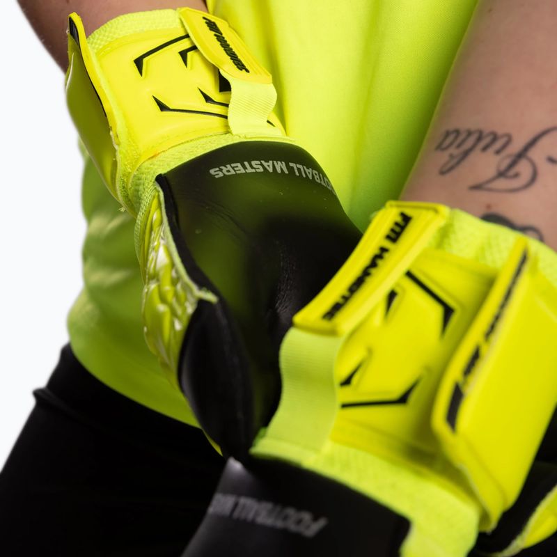 Rękawice bramkarskie Football Masters Invictus X yellow fluo 7