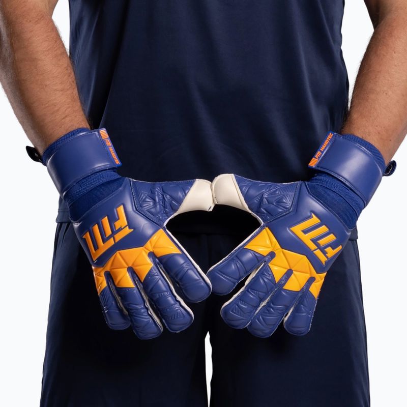 Rękawice bramkarskie Football Masters Invictus X blue/orange 2