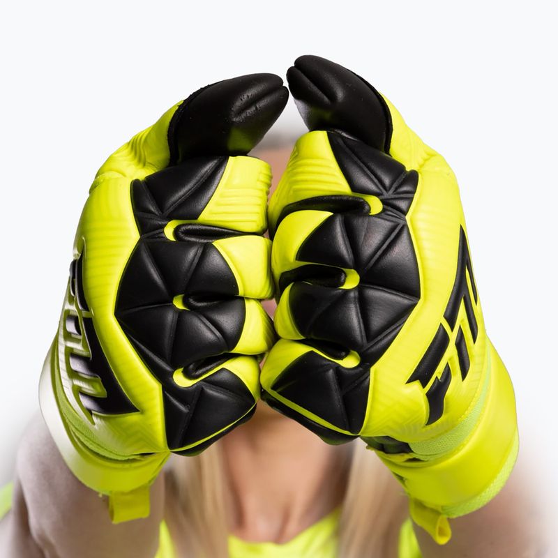 Rękawice bramkarskie Football Masters Varis X yellow fluo 4