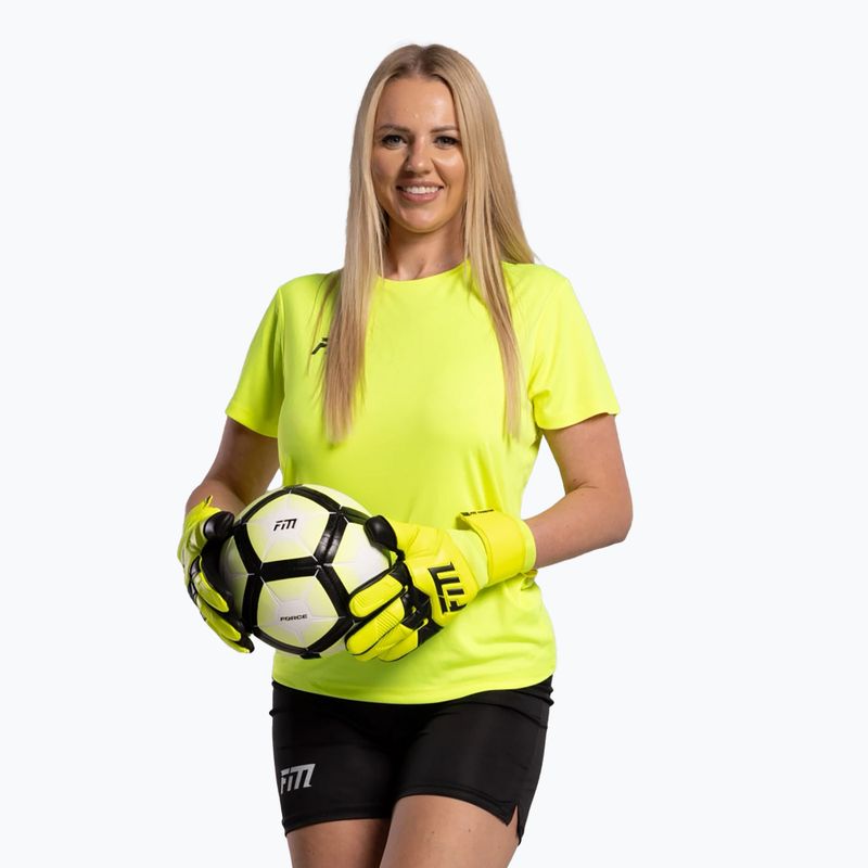Rękawice bramkarskie Football Masters Varis X yellow fluo 9
